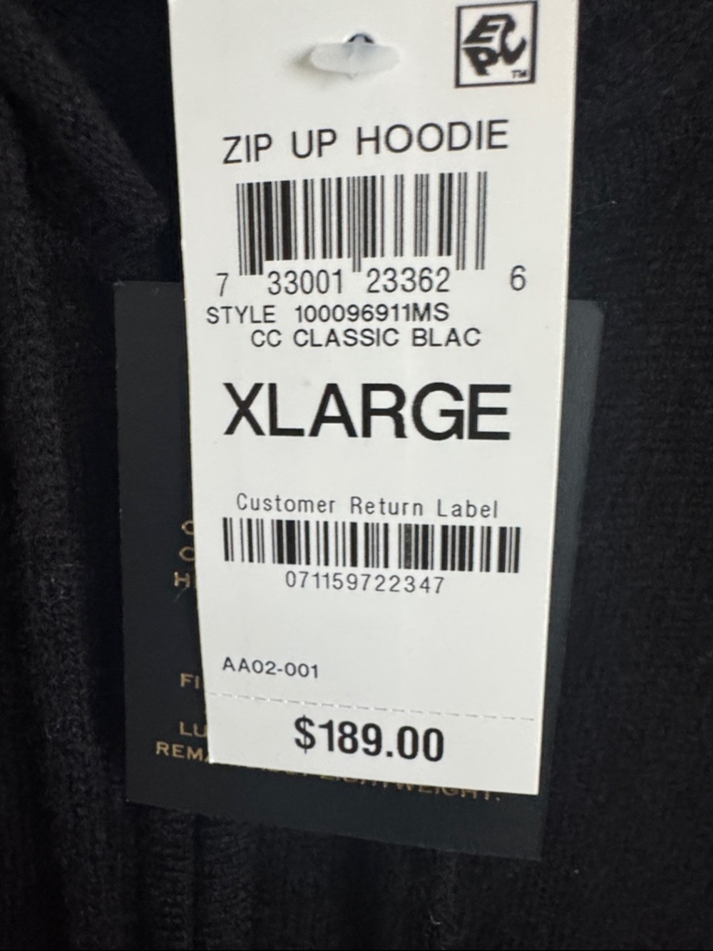 Black Cashmere Zip Up Hoodie Cardigan Sweater - Picture 6 of 6